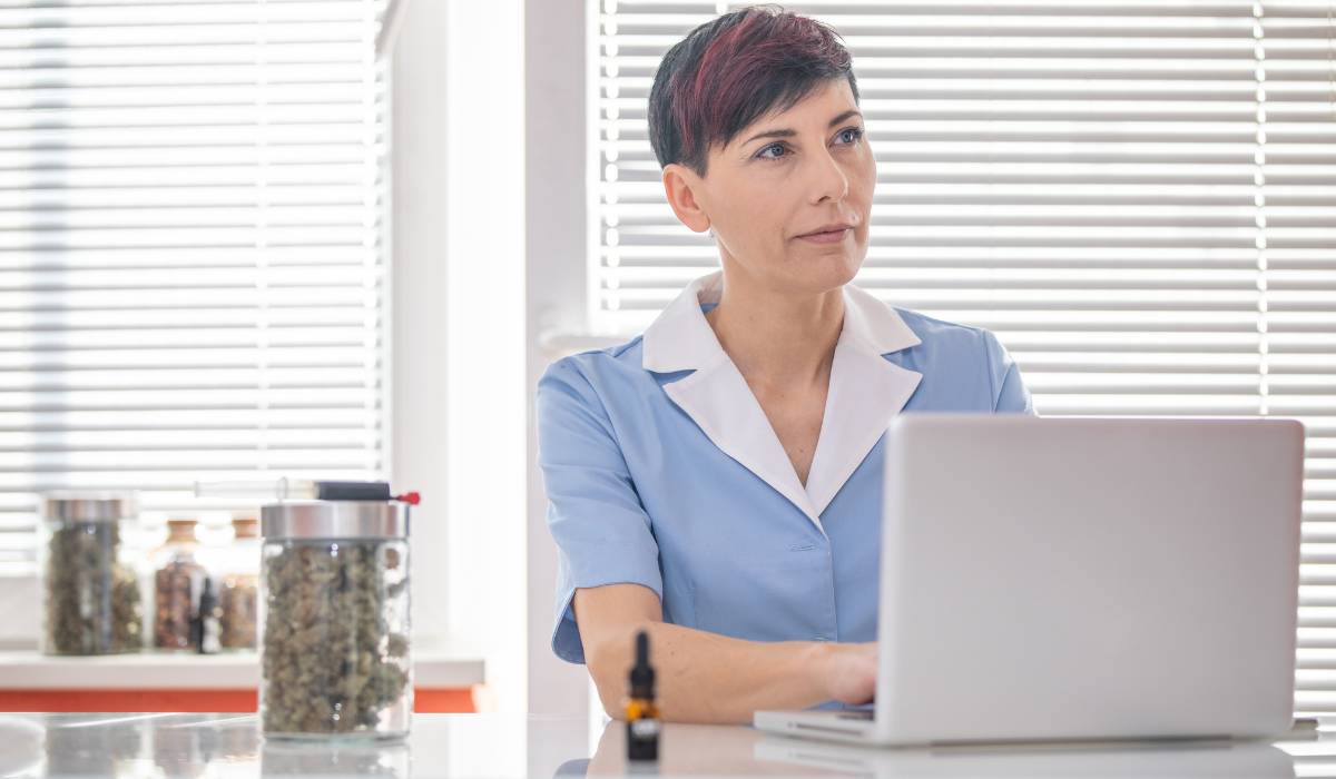 Medical Marijuana doctor at work